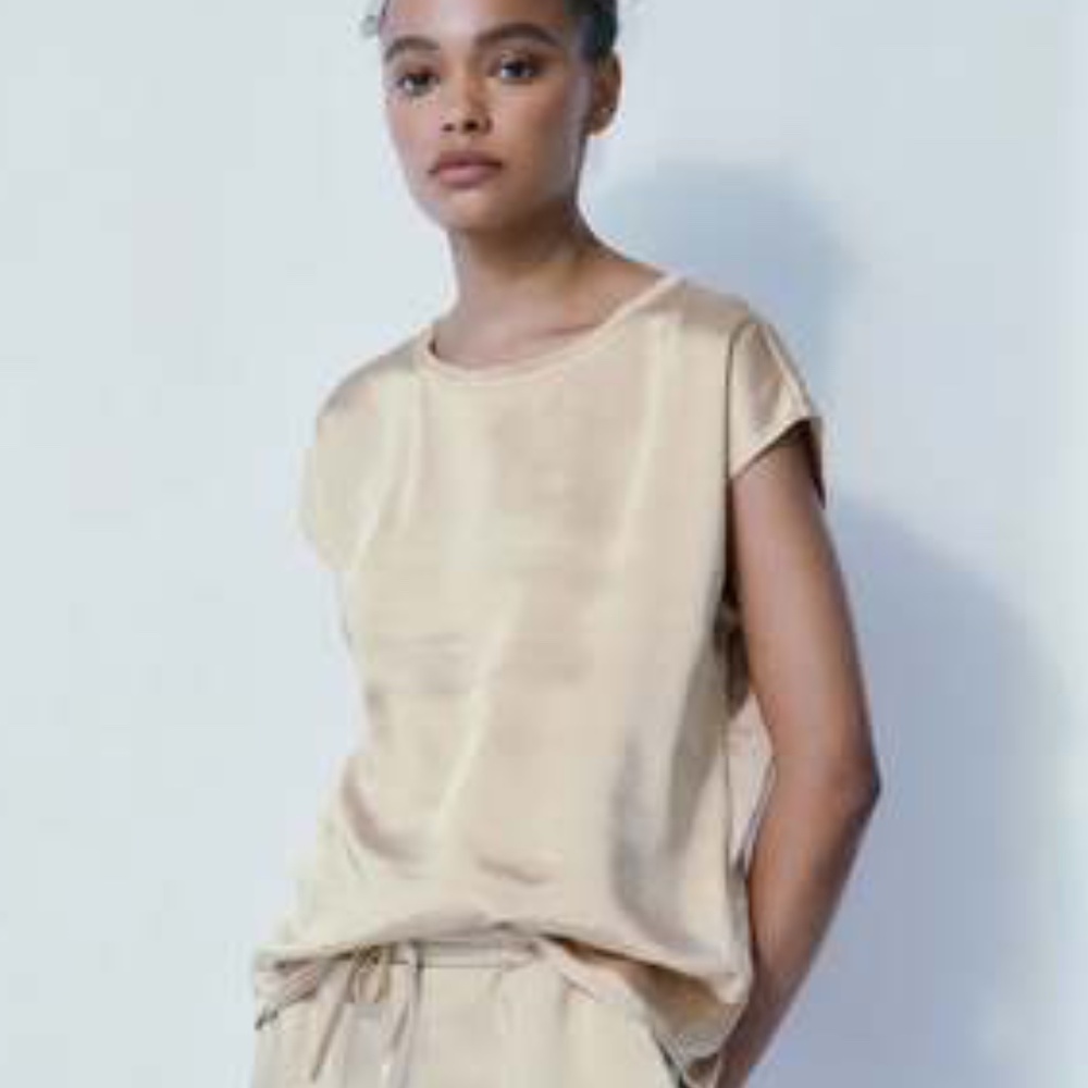 Melissa Nepton Simone Satin Tee Size Medium